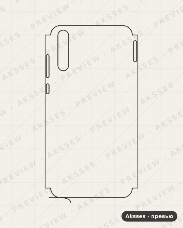 Лекало Y3, Y5, Y6, Y7, Y8, Y9, Y MAX Y8p для Huawei Y8p, Half Cover