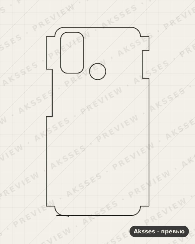 Лекало для Hot-ser. Infinix Hot 9 Play, Half Cover