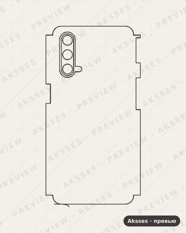 Лекало для Nord-ser.One Plus Nord CE 5G, Half Cover