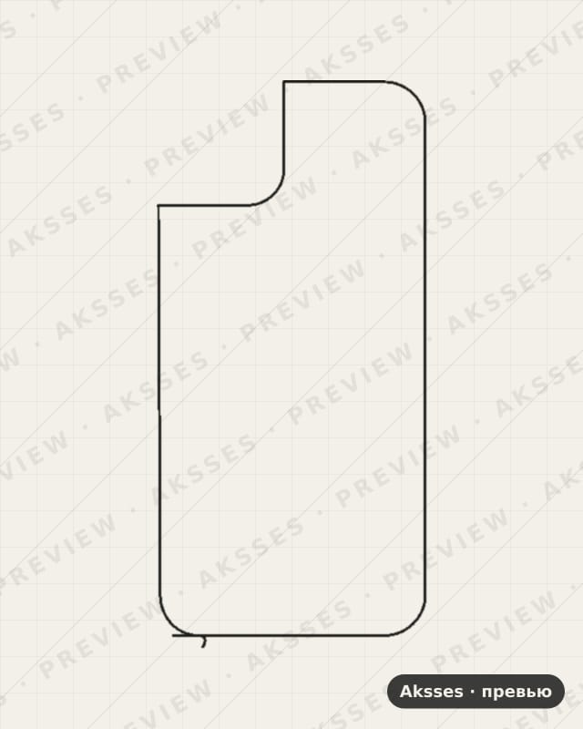 Лекало iPhone 13 V2 для iPhone 13, Back, Transparent