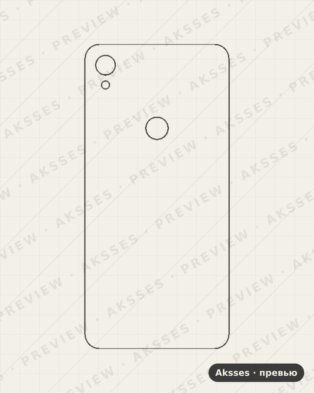 Лекало для Alcatel 3C (2019) 6.7, Back Cover