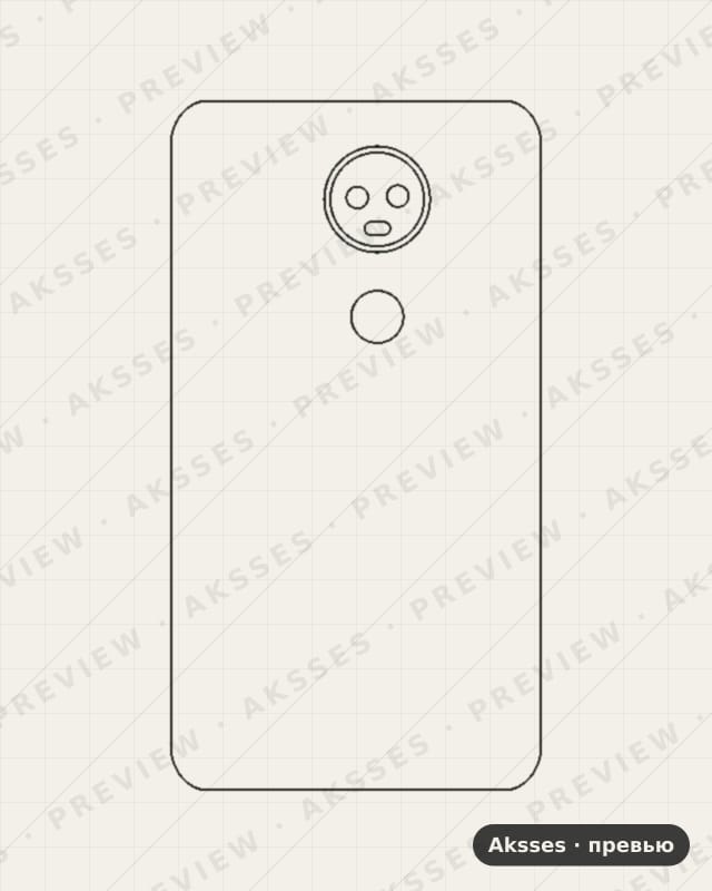 Лекало E5 plus 带孔 для Motorola E5-Plus, Half Cover