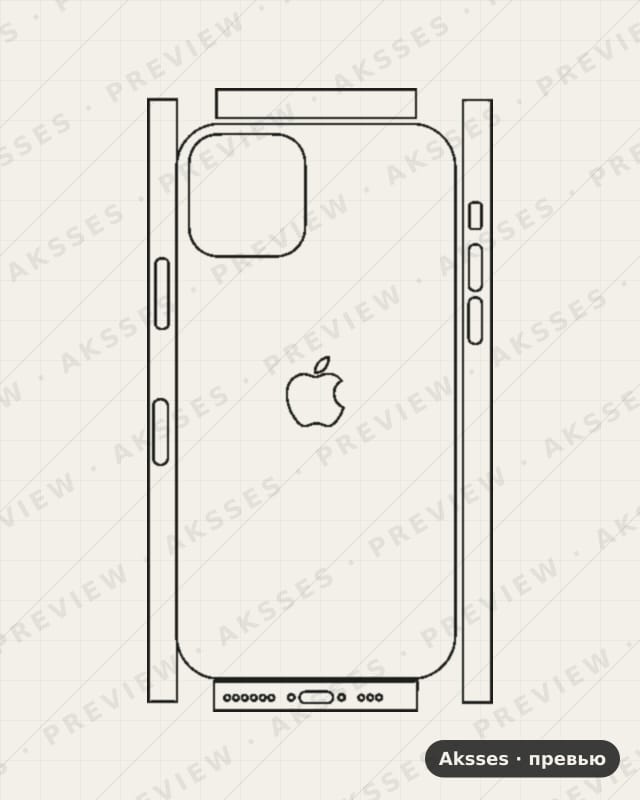 Лекало для iPhone 11 Pro, 360°, Logo