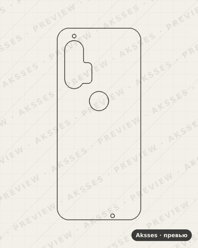 Лекало Edge+ для Motorola Edge Plus, Half Cover