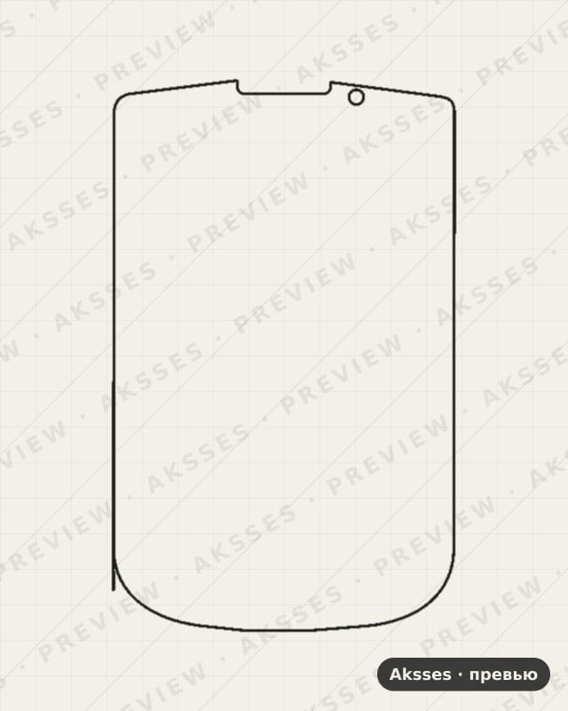 Лекало для BlackBerry Torch 9800, Front Full, Matte