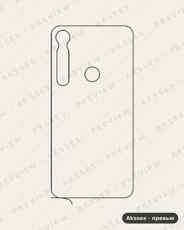 Лекало Motorola G8 Plus для Motorola Moto G8 Plus, Back