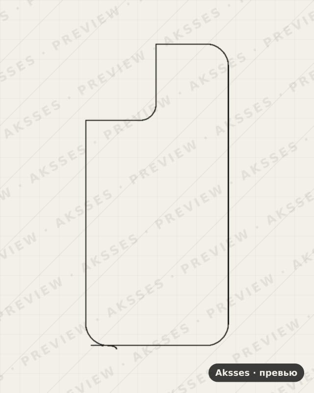 Лекало iPhone 12 Pro Max V2 для iPhone 12 Pro Max, Back