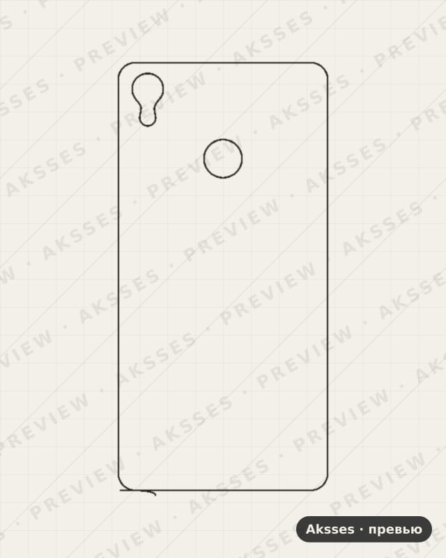 Лекало для Hot-ser. Infinix Hot 5, Back