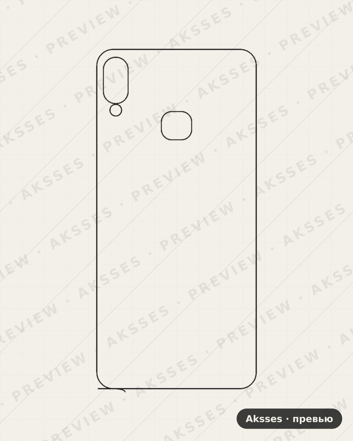 Лекало для S-ser. Infinix S3X, Back