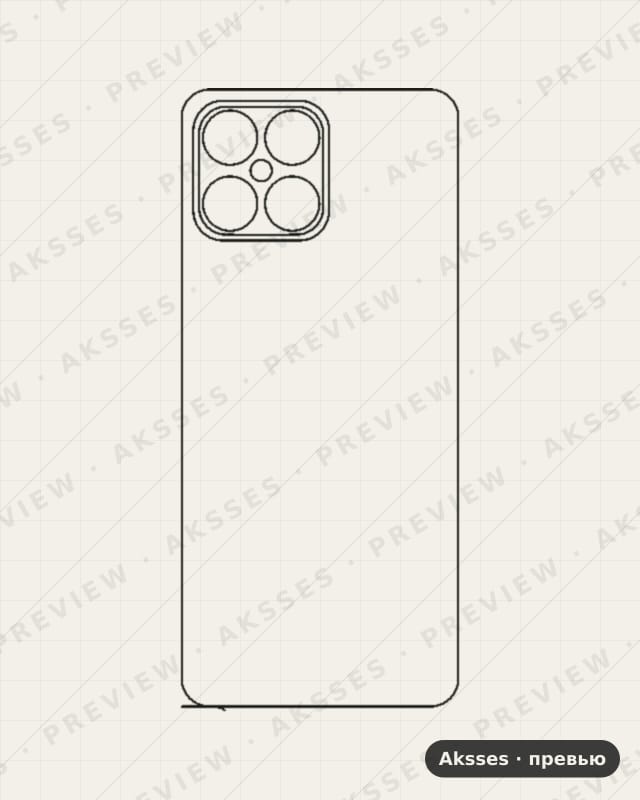 Лекало X10, X20, X30, X7, X8, X9 X8 для Honor X8, Back, Camera
