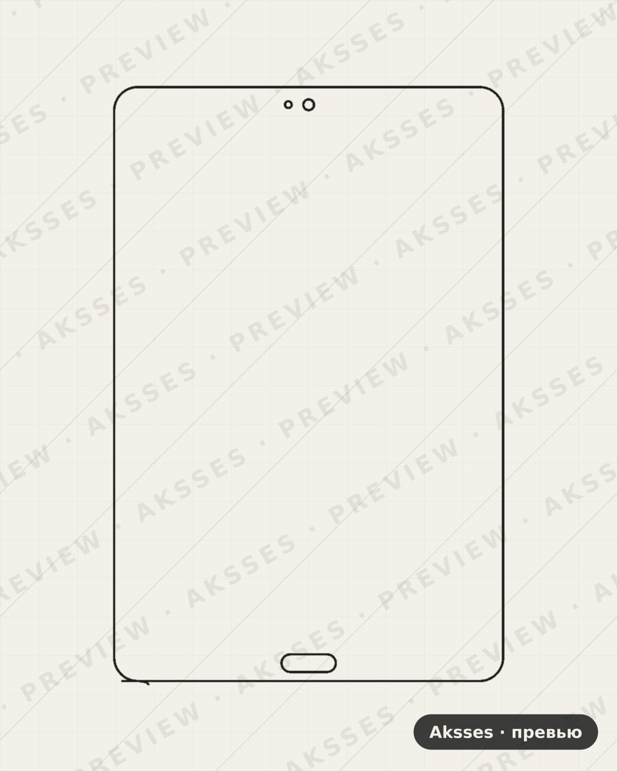 Лекало для Teclast M8, Front Shell, Matte