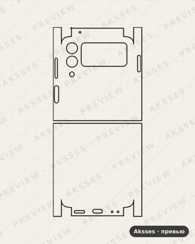 Лекало для Samsung Galaxy Z Flip 3, All Inclusive