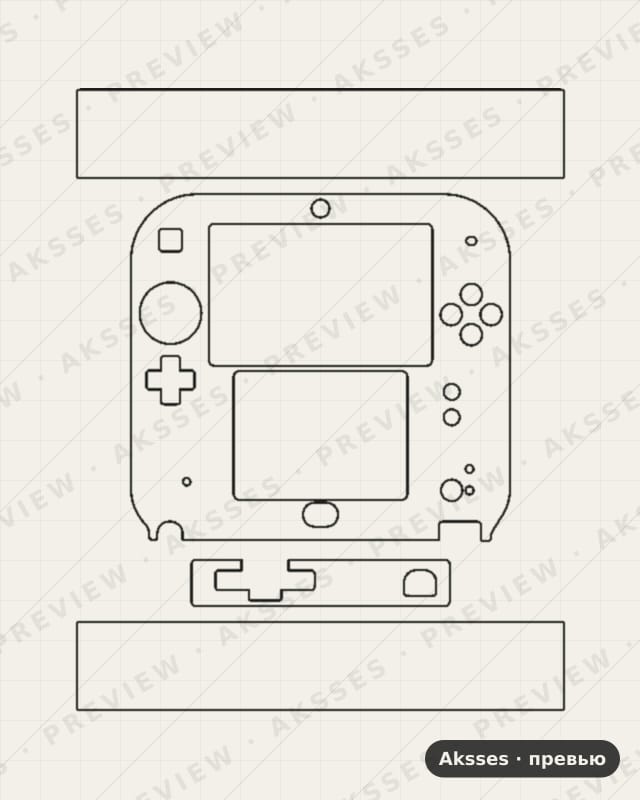 Лекало для Nintendo 2DS, Front Cover