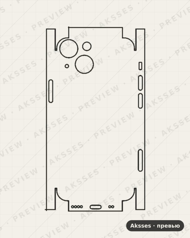 Лекало iPhone 13 Mini V2 для iPhone 13 Mini, All Inclusive