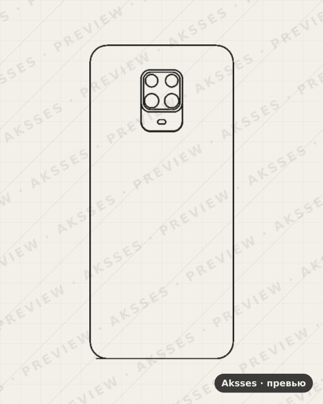 Лекало для - SERIES Note 9S, Back Cover