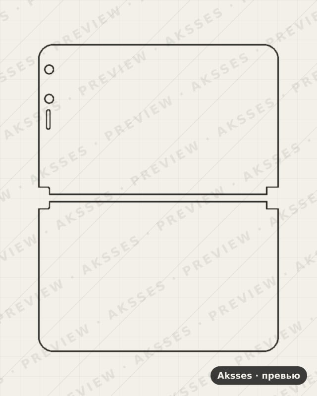 Лекало для Microsoft Surface Duo 2, Front Shell, Matte
