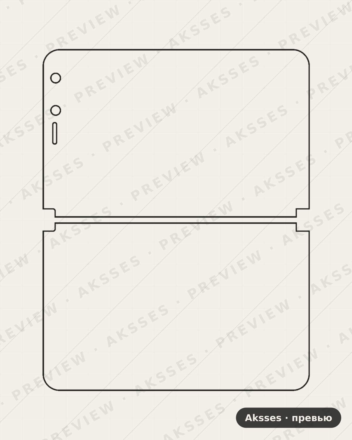 Лекало для Microsoft Surface Duo 2, Front Full, Matte