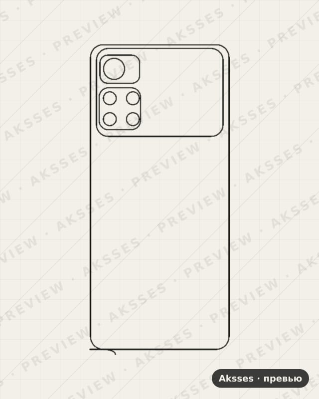 Лекало для POCO-SERIES Poco M4 Pro 5G, Back, Camera
