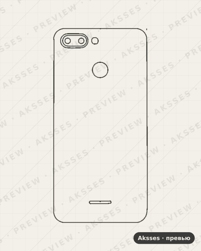 Лекало 6-SERIES 6 для Redmi 6, Half Cover