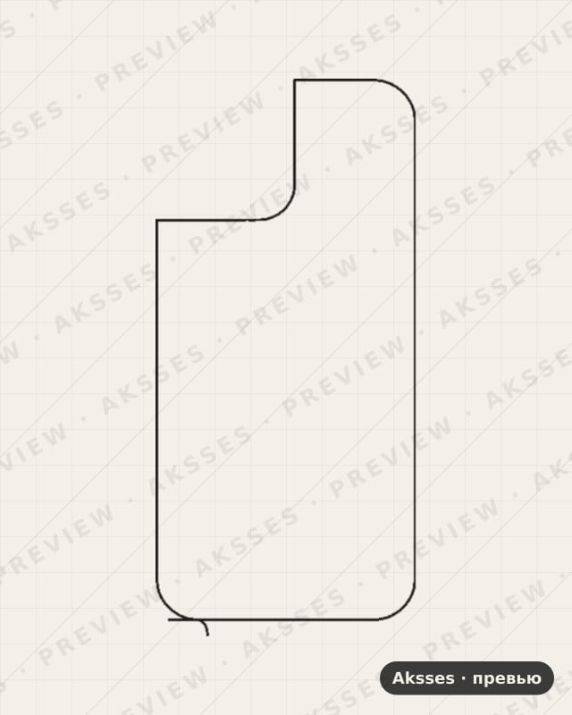 Лекало iPhone 13 Pro Max V2 для iPhone 13 Pro Max, Back, Transparent