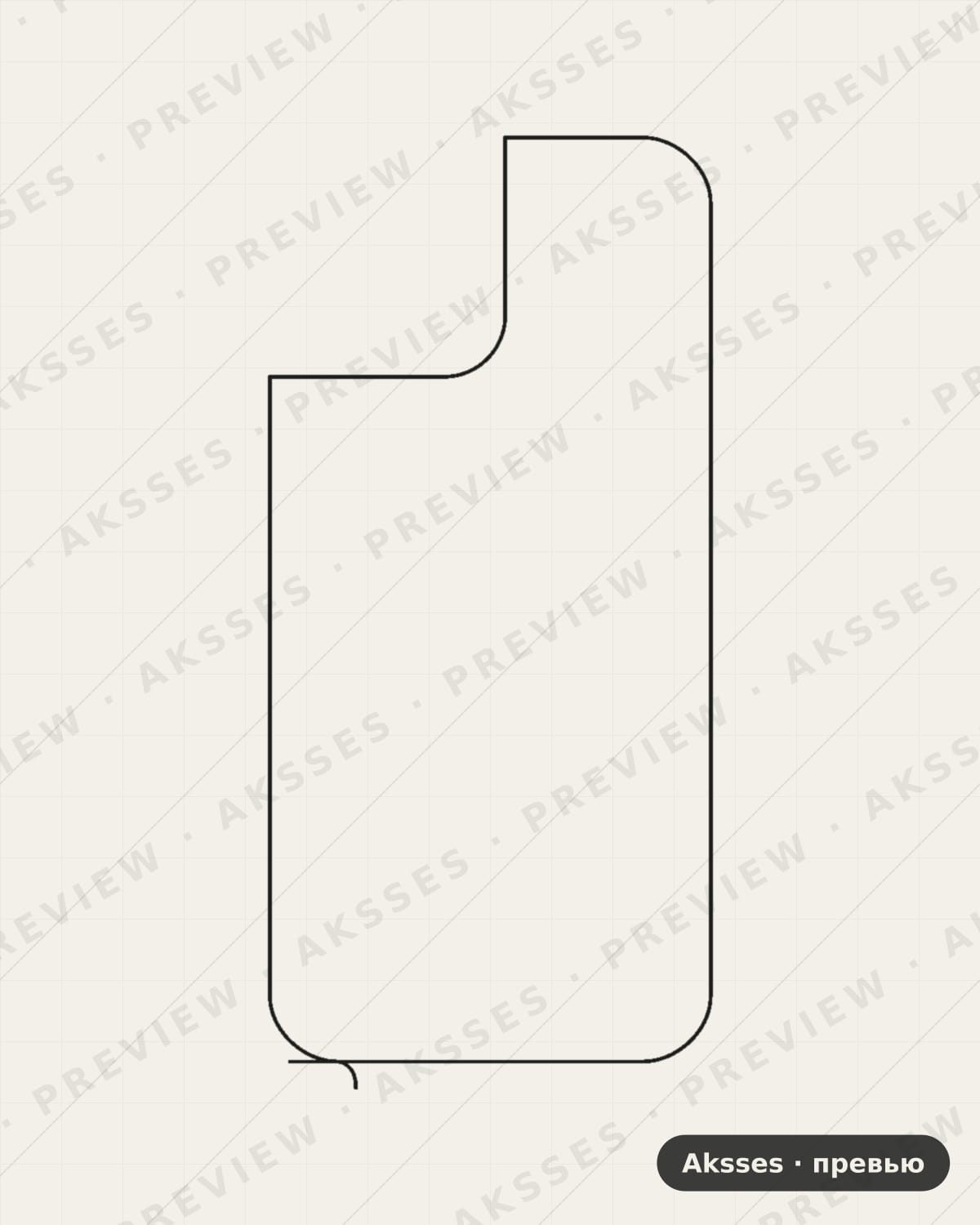 Лекало iPhone 13 Pro Max V2 для iPhone 13 Pro Max, Back, Transparent