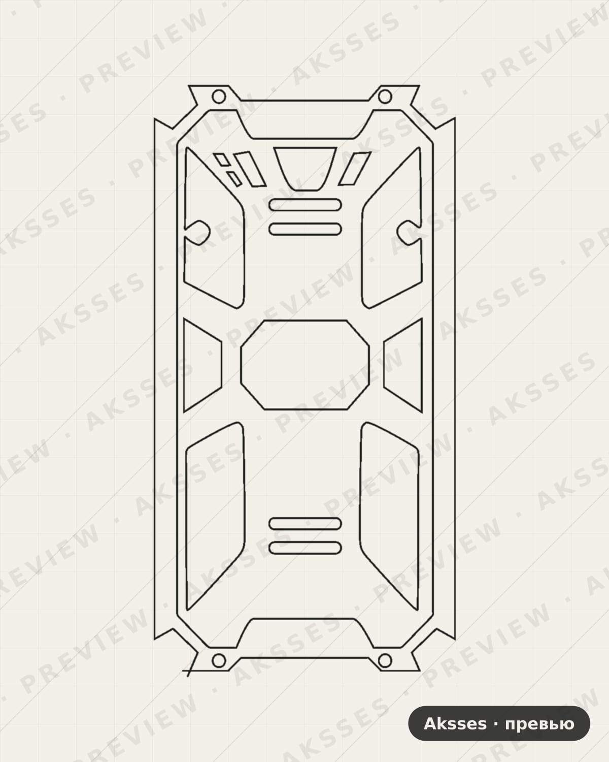 Лекало для Conquest S8, Back