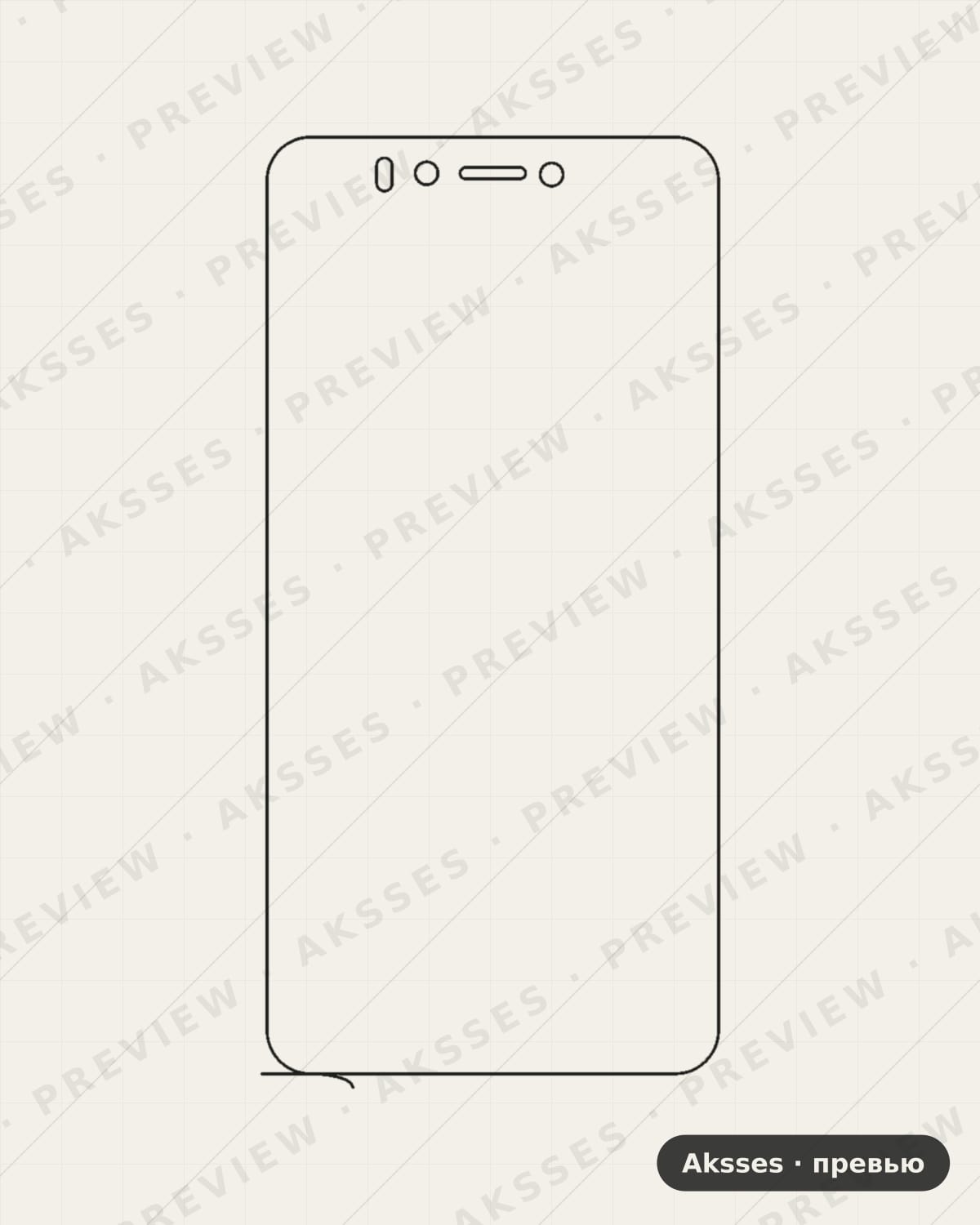 Лекало для Prestigio Muze F3, Front Shell, Matte