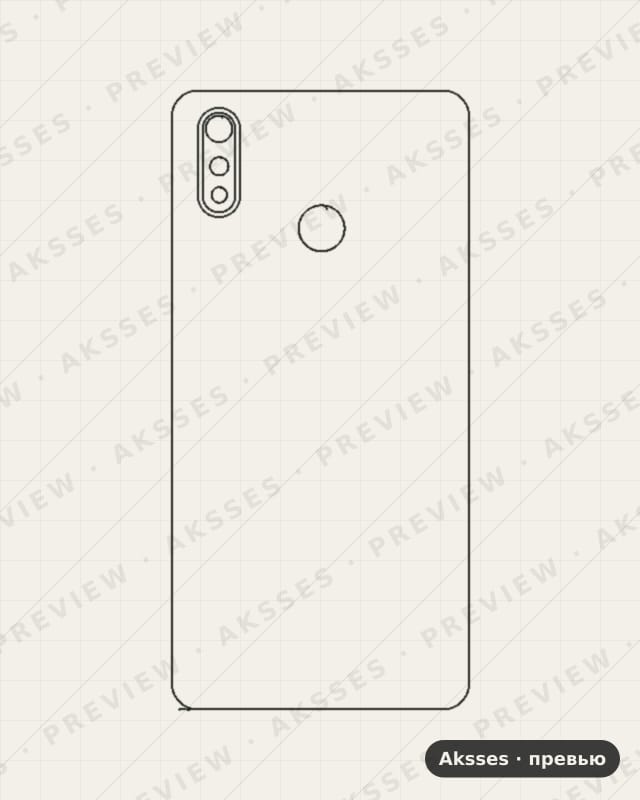 Лекало 1,2,3,5,6,7,8,9,10-REALME 3 для Realme 3, Back Cover