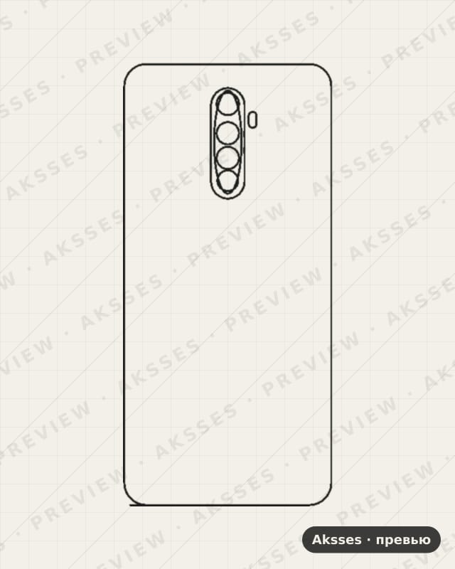 Лекало для X-ser. REALME X2 Pro, Back Cover