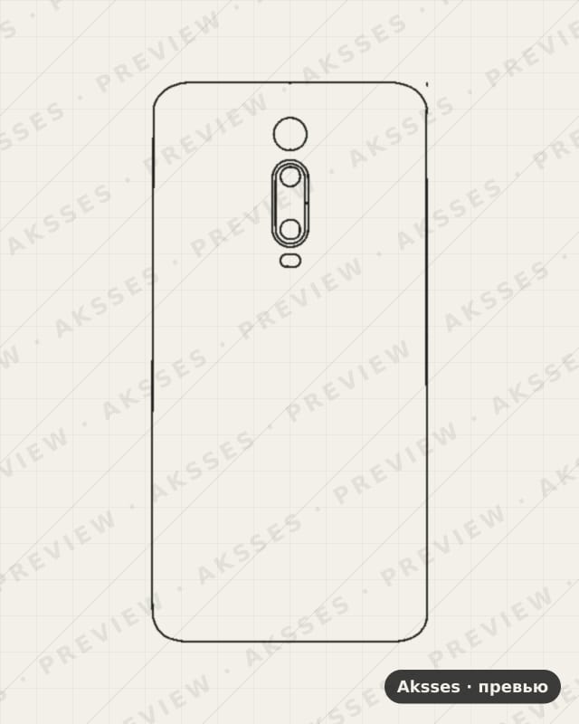 Лекало для Redmi K20 Pro, Half Cover