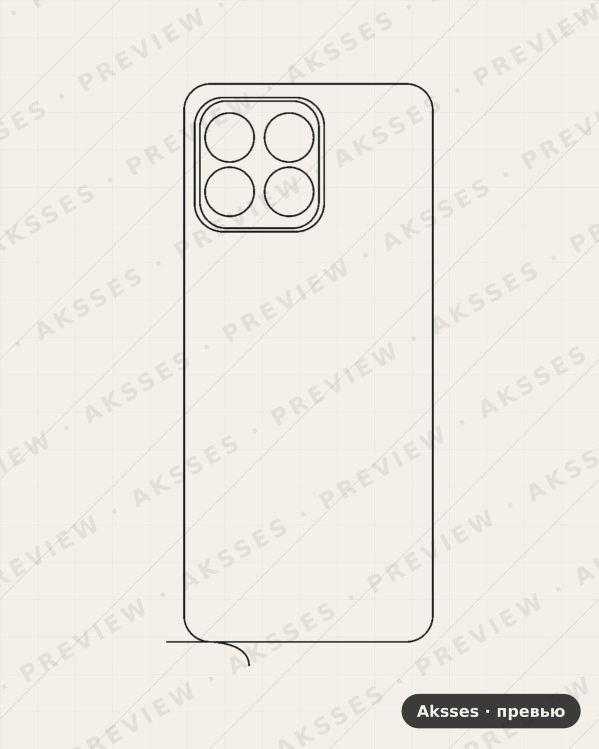 Лекало X10, X20, X30, X7, X8, X9 X6 для Honor X6, Back