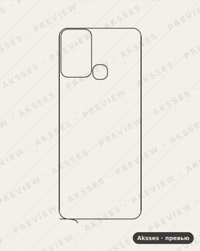 Лекало для Smart-ser. Infinix Smart 6 Plus, Back