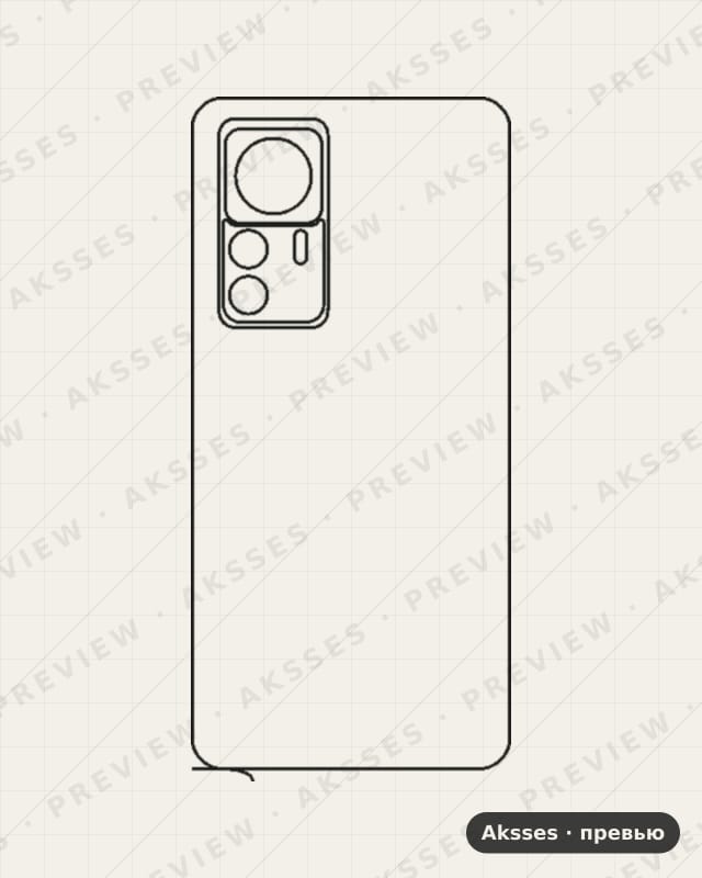 Лекало 12-SERIES 12T для Xiaomi Mi 12T, Back