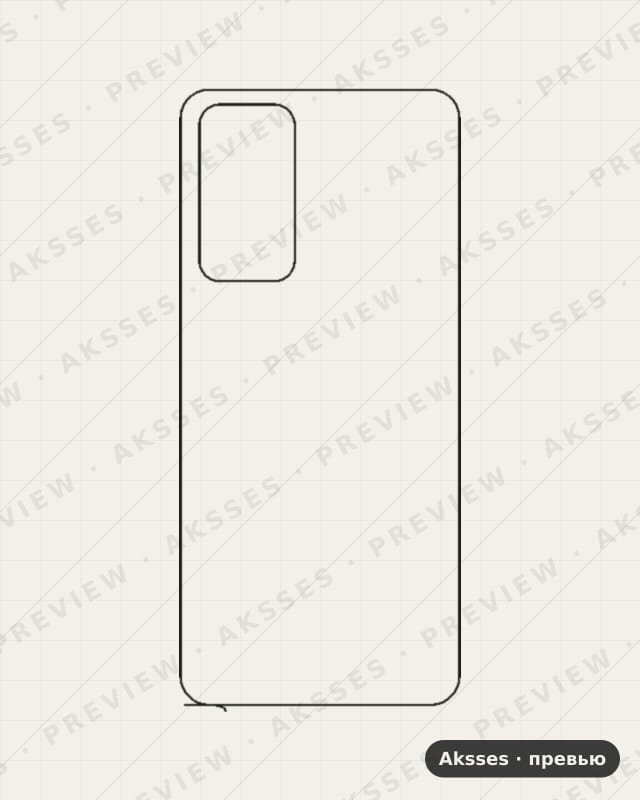 Лекало для Xiaomi Mi 12 Lite, Back, Clear