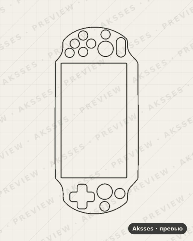 Лекало для Sony PSP-2000, Front Cover