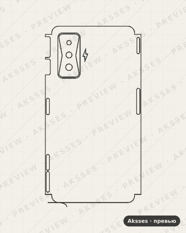 Лекало для POCO-SERIES Poco F4 GT, Half Cover