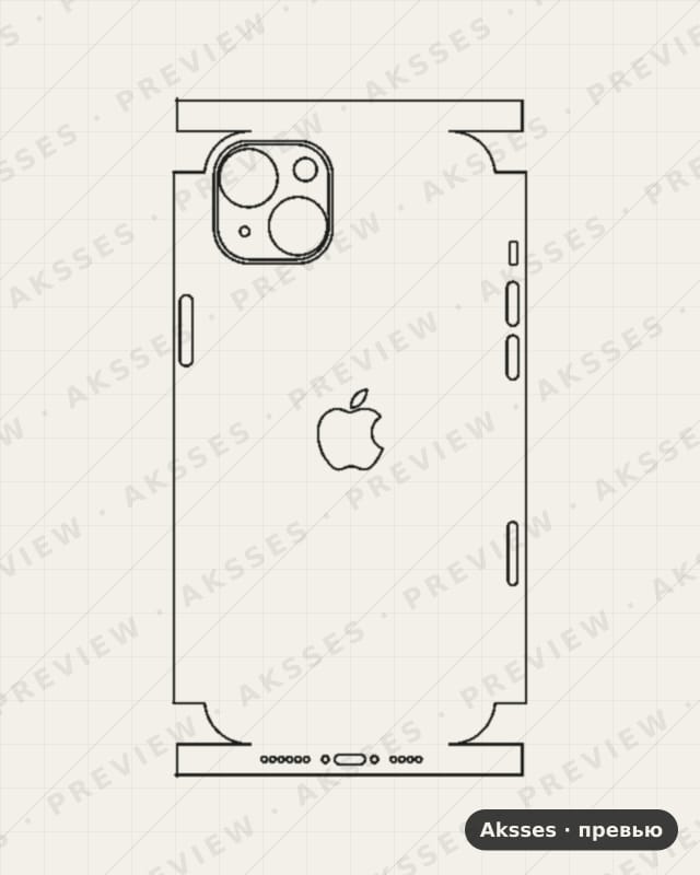 Лекало для iPhone 14 Plus, All Inclusive, Logo