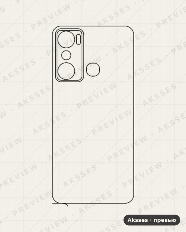Лекало для Hot-ser. Infinix Hot 20i, Back