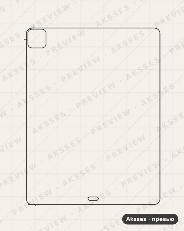 Лекало для iPad Pro 12.9 (2022), Back, Clear