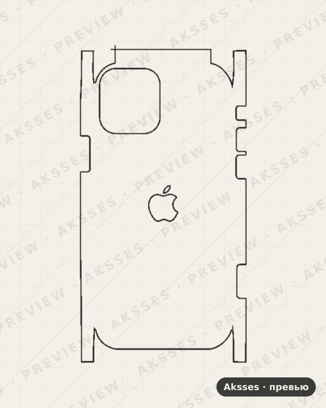 Лекало для iPhone 12, Clear, Half Cover, Logo