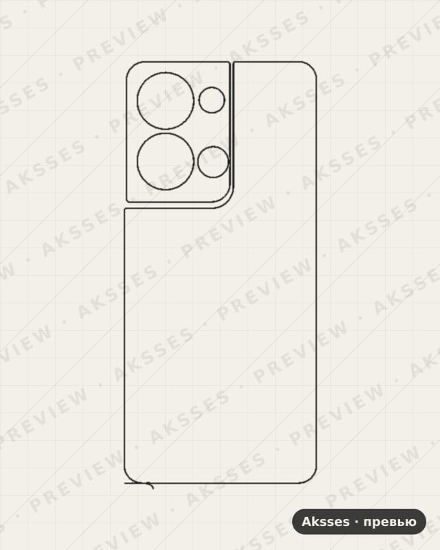 Лекало для Reno-ser. OPPO Reno9 Pro Plus, Back, Clear