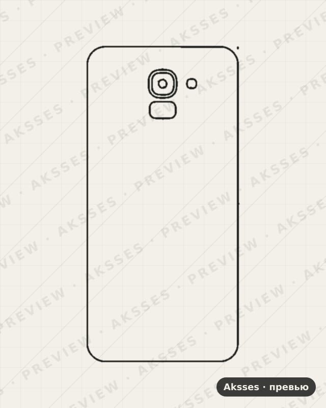 Лекало для Samsung Galaxy J6, Half Cover