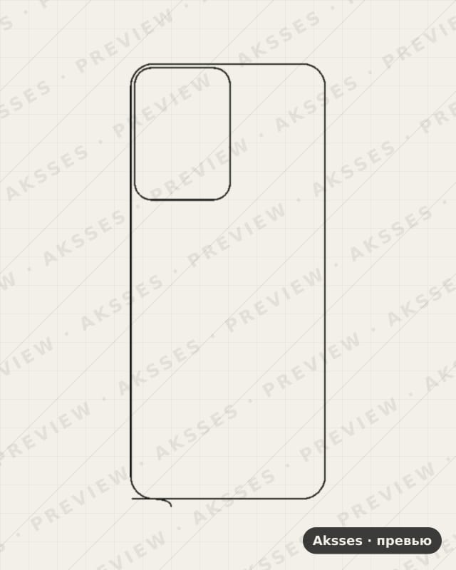 Лекало для Vivo Y02, Back, Clear