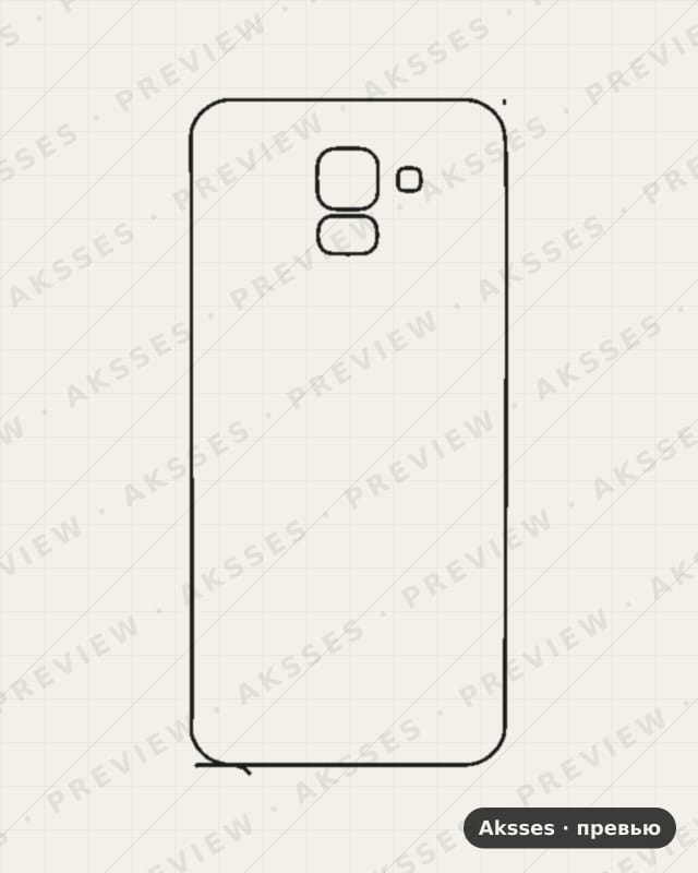 Лекало для Samsung Galaxy J6, Back Cover