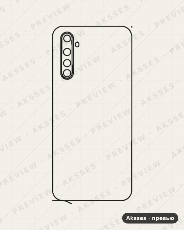 Лекало 1,2,3,5,6,7,8,9,10-REALME 6 для Realme 6-6S, 背贴