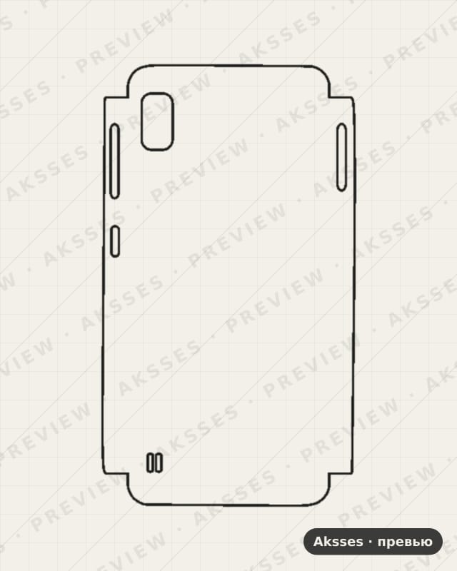 Лекало Galaxy A10 V2 для Samsung Galaxy A10, Half Cover