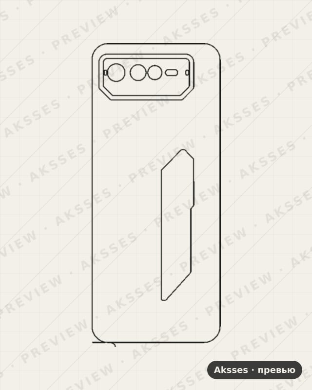 Лекало для Asus ROG Phone 6D, Back
