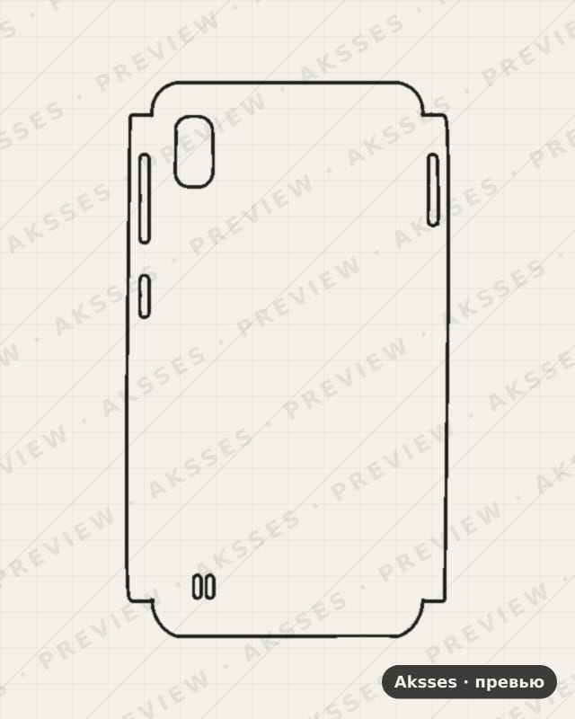 Лекало для Samsung Galaxy A10, Half Cover