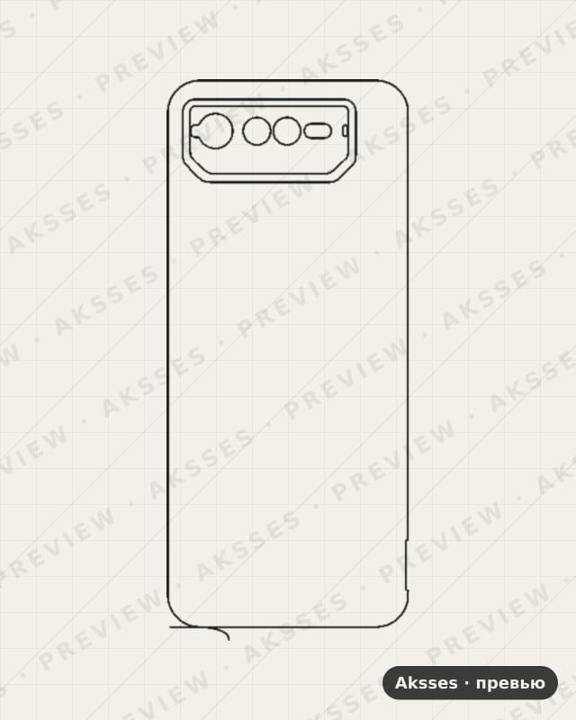Лекало для Asus ROG Phone 6D Ultimate, Back