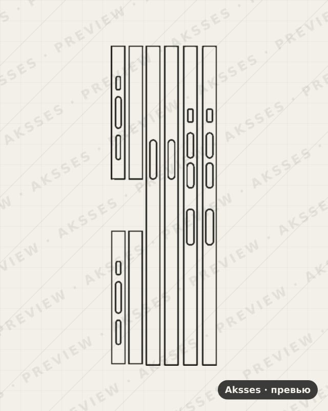 Лекало для iPhone 13 Pro, Clear, Side Part